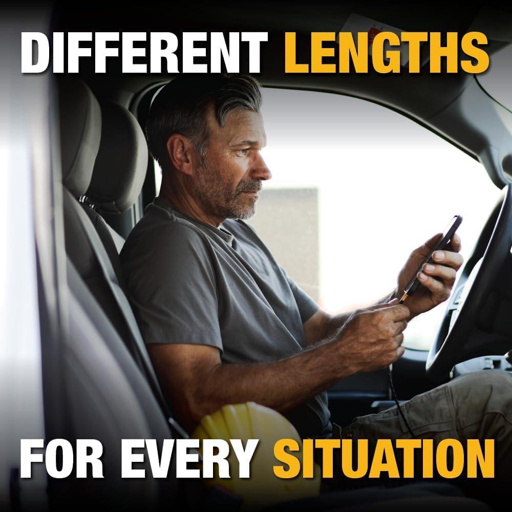 imageDEWALT Heavy Duty USB C Cable Jobsite 60 Watt USB C Cable High Speed TypeC to TypeC Fast Charge PD USBC Fast Charging Cord for iPhone 1615 Plus Pro Max MacBook iPad Samsung Galaxy 6 ftyellowblack