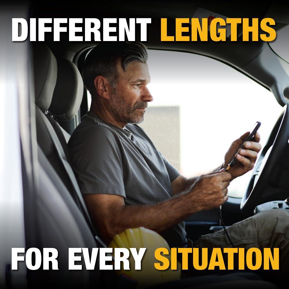 imageDEWALT Heavy Duty USB C Cable Jobsite 60 Watt USB C Cable High Speed TypeC to TypeC Fast Charge PD USBC Fast Charging Cord for iPhone 1615 Plus Pro Max MacBook iPad Samsung Galaxy 6 ftyellowblack