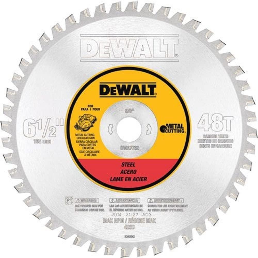 imageDEWALT Circular Saw Blade 6 12 Inch 48 Tooth Ferrous Metal Cutting DWA7762612Inch