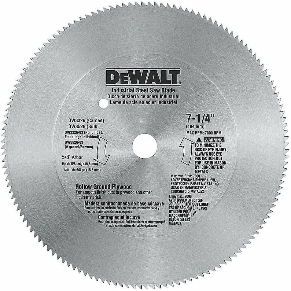 imageDEWALT Circular Saw Blade 7 14 Inch 140 Tooth Wood Cutting DW3326One Size