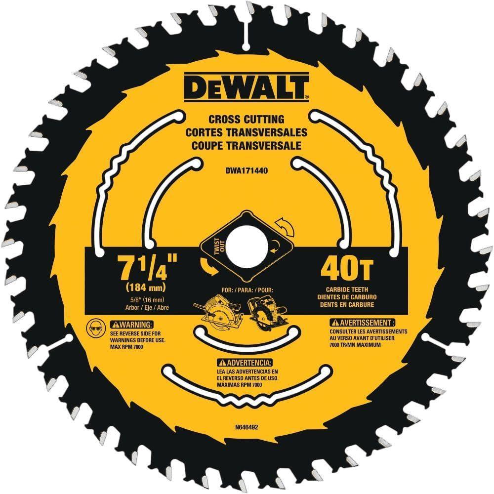 imageDEWALT Circular Saw Blade 7 14 Inch 40 Tooth Wood Cutting DWA171440New
