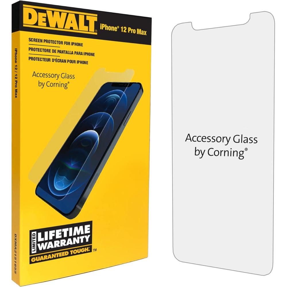imageDEWALT Glass Screen Protector for iPhone 12 Pro Max  Apple Compatible Tempered Glass Screen Protector  Screen Protection for iPhone 12 Pro MaxiPhone 12 Pro Max