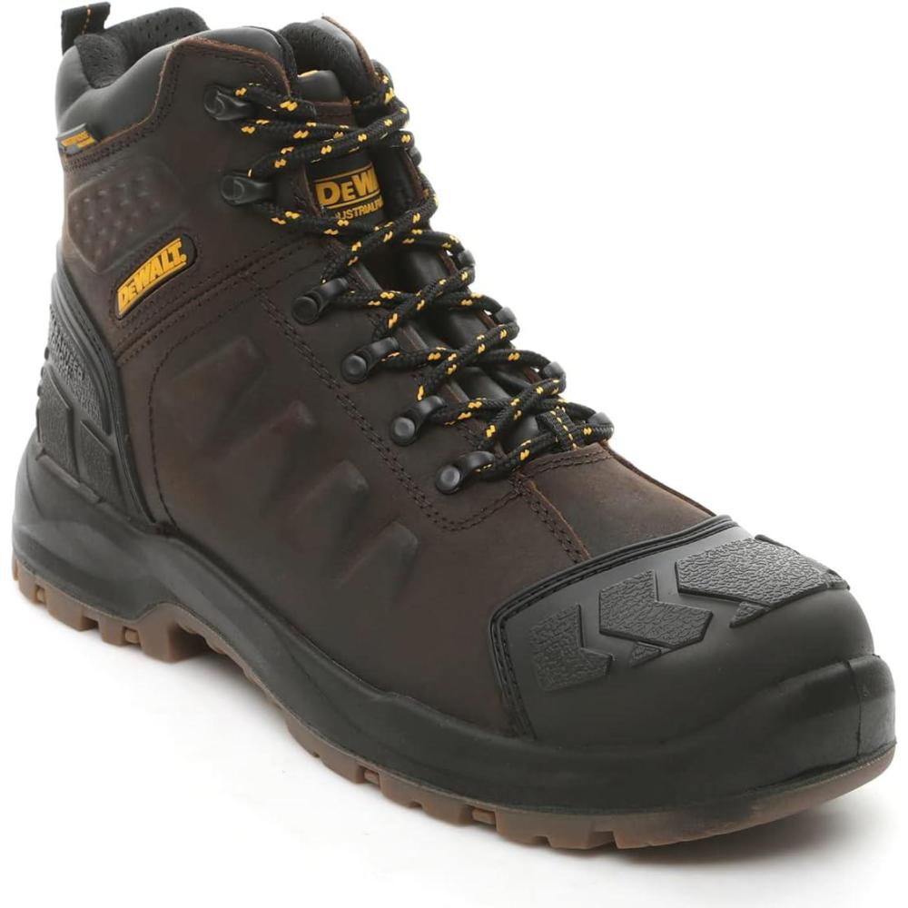 imageDEWALT Hadley Mens Waterproof Steel Safety Toe Work BootBrown Crazy Horse