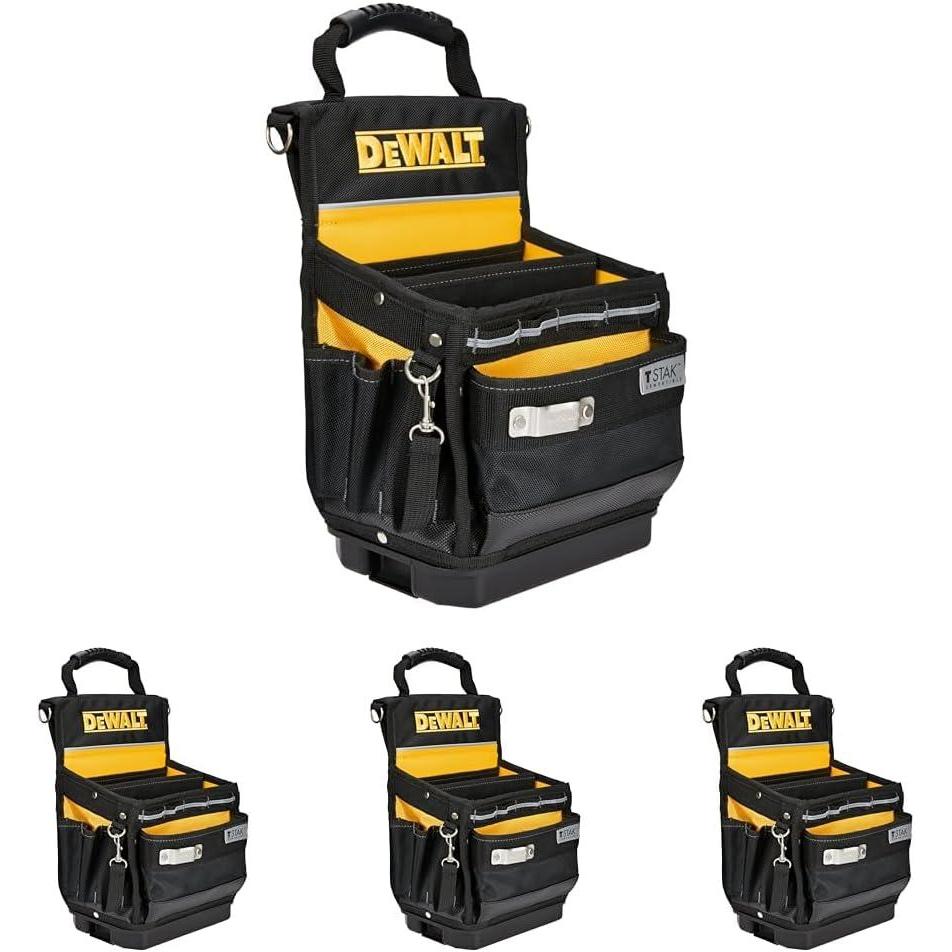 imageDEWALT TSTAK Tool Bag 16inch Durable Tote with Tool Organizer and Hard Bottom DWST17623One Size Pack of 4