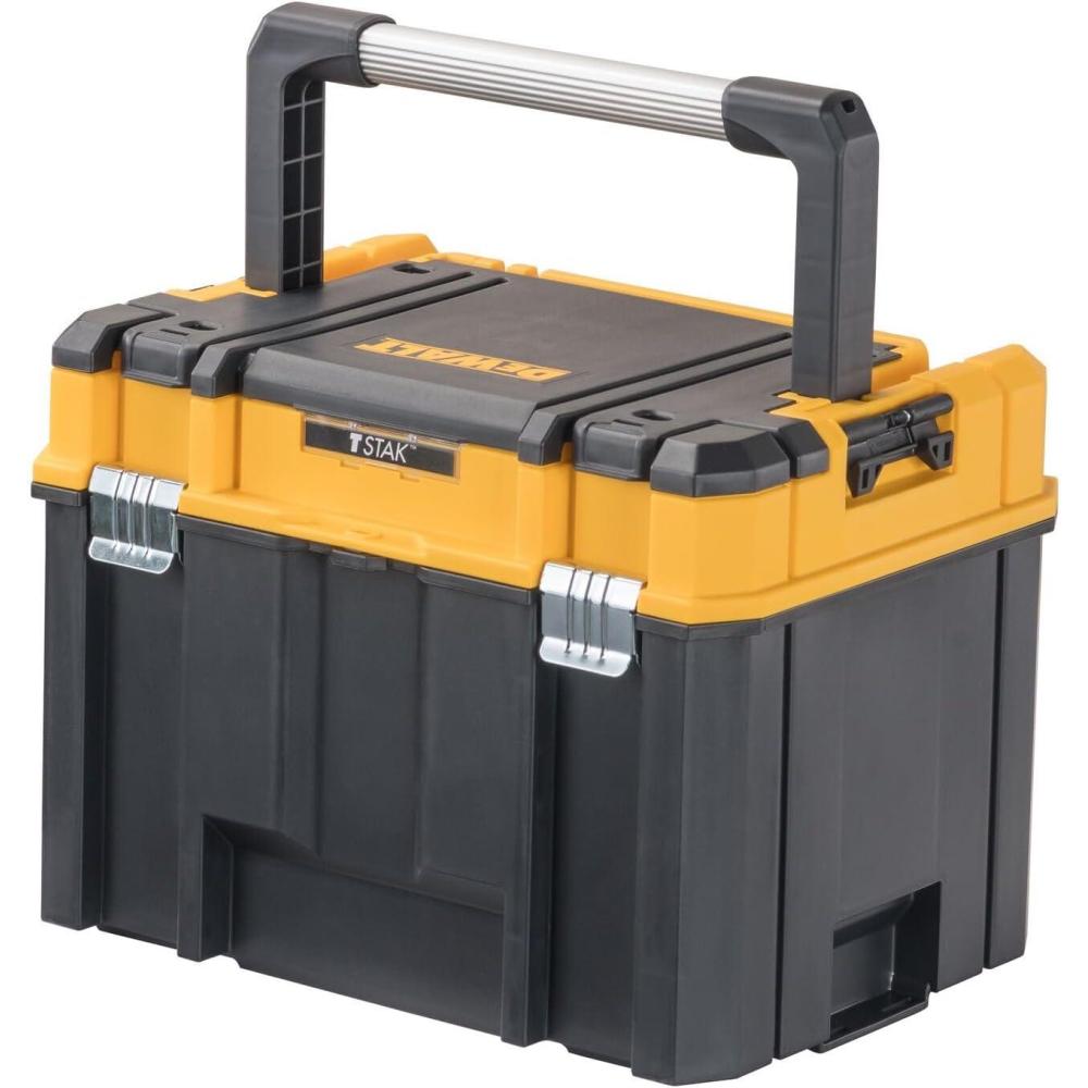 imageDEWALT TSTAK Tool Box Deep Long Handle Extra Large Design Fixed Divider for Tool Organization Water and Debris Resistant DWST17814