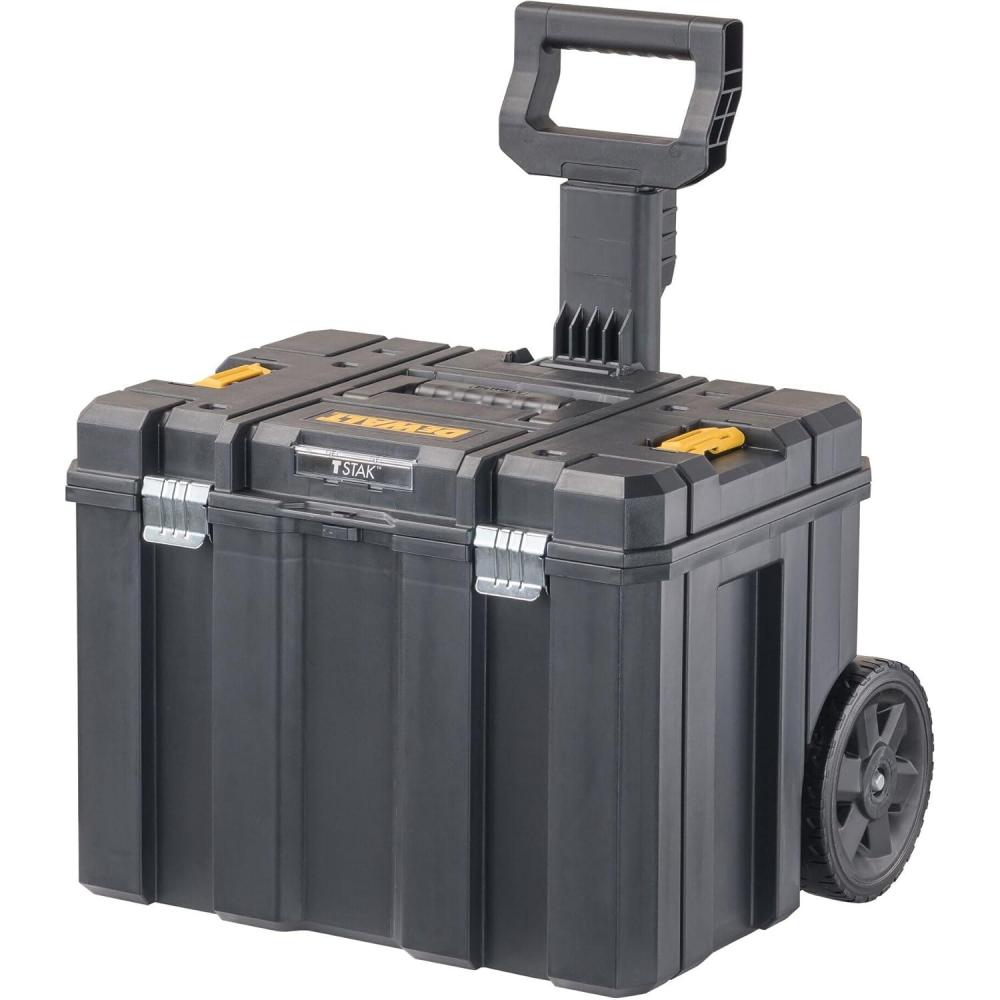 imageDEWALT Tool Box with Wheels Modular Large Rolling Tool Box With Telescopic Handle Portable Carrier Deep Stackable TSTAK Storage DWST17820
