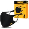 imageDEWALT Breathable Cloth Face Masks  Adjustable Earloops and Removable Neckstrap  Black  2Pack