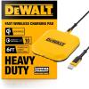 imageDEWALT Heavy Duty Wireless Charger 10W Max Fast Wireless Charging Pad Compatible with iPhone 17161514131211X8 Pro Max Plus Samsung Galaxy S22S21 AirPods Type C CableAC Adapter Included