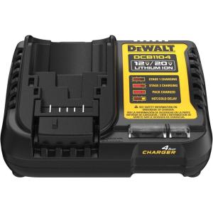 DEWALT 12V MAX/20V MAX Lithium Ion Battery Charger, 4 Amp (DCB1104)