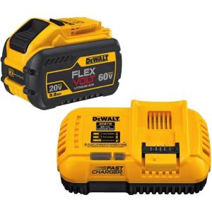 DEWALT 60V MAX* FLEXVOLT Lithium Battery with Charger, 9-Ah (DCB118X1)