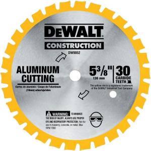 DEWALT ACCESSORIES DW9052 5-3/8″ 30T Saw Blade, Yellow