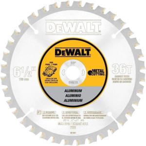 DEWALT Circular Saw Blade, 6 1/2 Inch, 36 Tooth, Aluminum Cutting (DW9152)