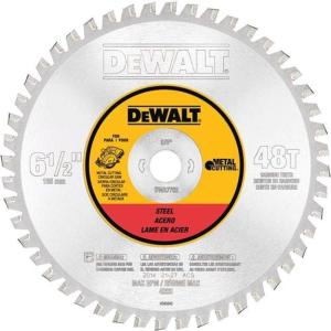 DEWALT Circular Saw Blade, 6 1/2 Inch, 48 Tooth, Ferrous Metal Cutting (DWA7762)(6-1/2-Inch)