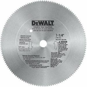 DEWALT Circular Saw Blade, 7 1/4 Inch, 140 Tooth, Wood Cutting (DW3326)(One Size)