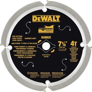 DEWALT Circular Saw Blade, 7 1/4 Inch, 4 Tooth, Cement Cutting (DWA3193PCD)
