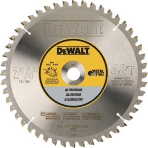 DEWALT Circular Saw Blade, 7 1/4 Inch, 48 Tooth, Aluminum Cutting (DWA7761)(48-Tooth)