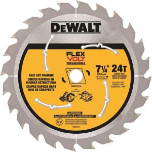 DEWALT Circular Saw Blade, 7 1/4 Inch, 60 Tooth, Wood Cutting (DWAFV3760)(24-Tooth)