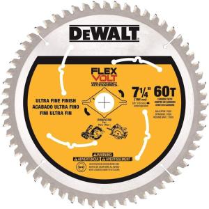 DEWALT Circular Saw Blade, 7 1/4 Inch, 60 Tooth, Wood Cutting (DWAFV3760)(60-Tooth)
