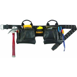 DEWALT DG5472 Carpenter’s Top Grain Leather Apron, 12 Pocket