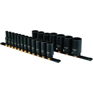DEWALT Deep Impact Socket Set, 1/2 in Drive SAE, 6 PT, 19 Piece (DWMT19239)(SAE)