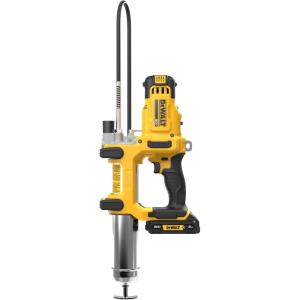 DEWALT Grease Gun 20V MAX, 10,000 PSI Variable 2-Speed Cordless Grease Gun, Oil Resistant Battery and Charger Included, 47 Inch Hose, LED Light and Kit Box (DCGG581GD1)