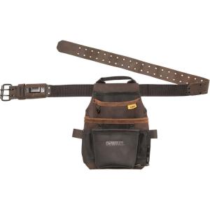 DEWALT Leather Tool Belt Organizer with 18 Pockets, Heavy Duty Construction (DWST550113)(One Size)