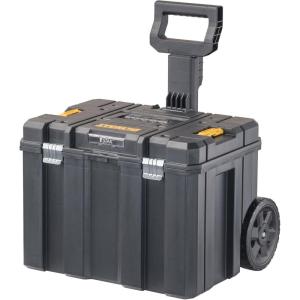 DEWALT Tool Box with Wheels Modular, Large Rolling Tool Box With Telescopic Handle, Portable Carrier Deep Stackable TSTAK Storage (DWST17820)