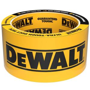 DEWALT Ultra Tough Duct Tape, 1.88 in x 30 yd, Heavy Duty, Ultra Strong, Aggressive Adhesive, All-Weather, Single Roll, Black(10-yard Single Roll)