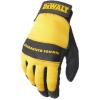 imageDewalt DPG20L All Purpose Synthetic Leather Palm Spandex Back Velcro Wrist Work Glove Large Yellow Black