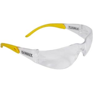DEWALT DPG54-1C Protector™ Protective Eyewear – ANSI Z87.1+ Impact Rated – Lightweight Universal-Fit Frame – Flexible Rubber Temples – Clear Lens – 1 Pair