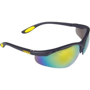 DEWALT DPG58-6C Reinforce Fire Mirror High Performance Protective Safety Glasses with Rubber Temples