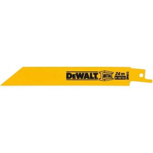 DEWALT Reciprocating Saw Blades, Straight Back, 6-Inch, 24 TPI, 25-Pack (DW4813B25)