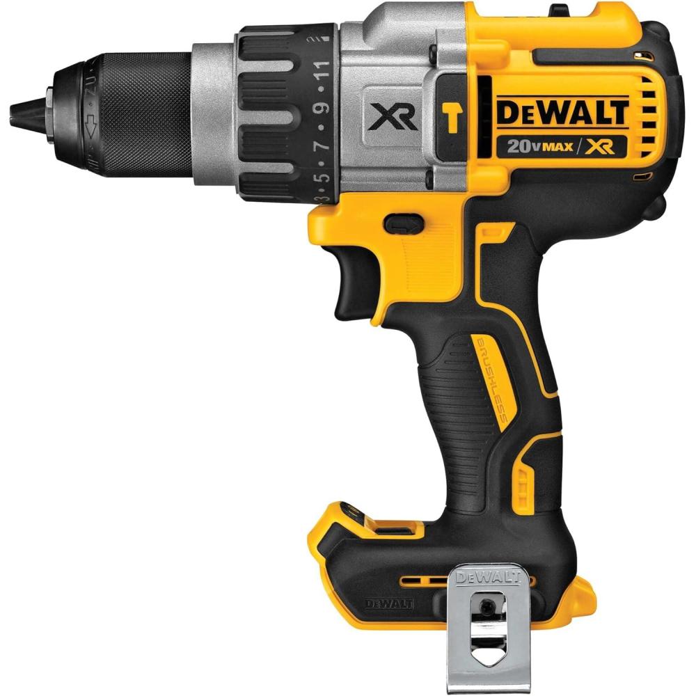 imageDEWALT 20V MAX XR Cordless Hammer Drill Driver Brushless Heavy Duty 12 3Speed Tool Only DCD996B3Speed