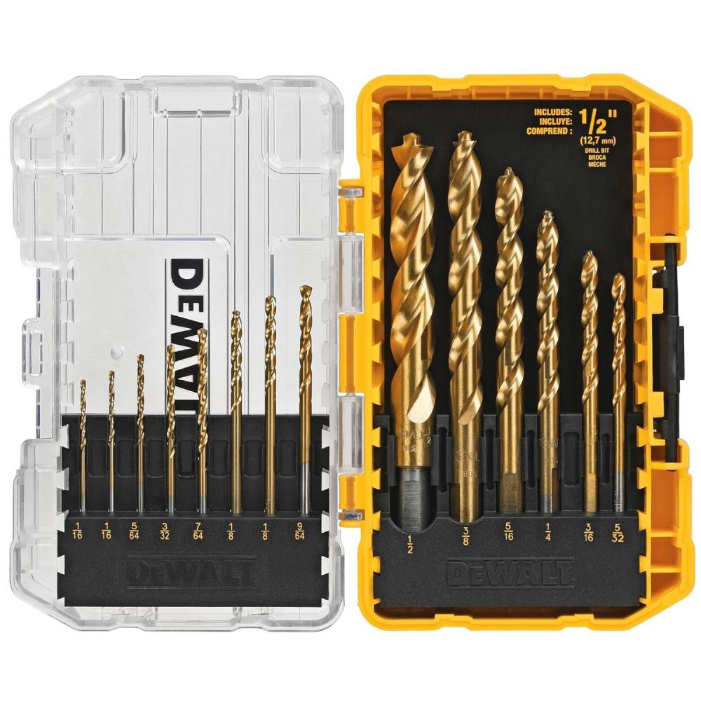 imageDEWALT Drill Bit Set Titanium Nitride Coated 14Piece DW1354DW1354