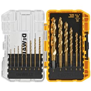 DEWALT Drill Bit Set, Titanium Nitride Coated, 14-Piece (DW1354)(DW1354)