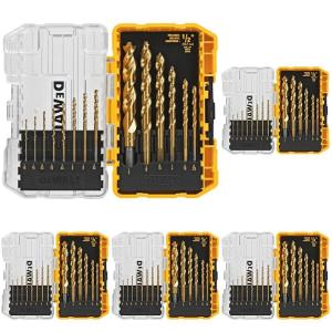 DEWALT Drill Bit Set, Titanium Nitride Coated, 14-Piece (DW1354)(DW1354 (Pack of 5))