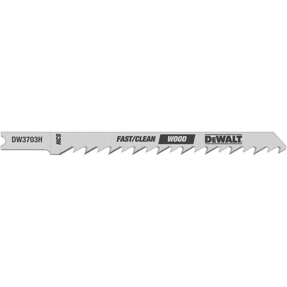 imageDEWALT DW3703H2 4Inch 6TPI Fast Clean High UShank Woodcutting Jig Saw Blade 2Pack2Pack