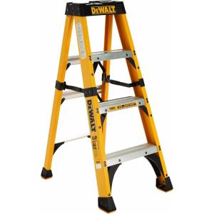 DeWalt Type IAA 375lb Rated FG Stepladder 8′ DXL3410-08(4 feet)