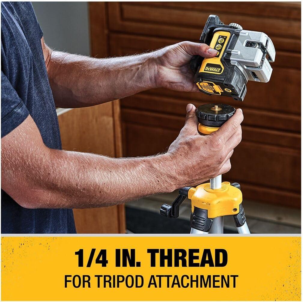 imageDEWALT Line Laser SelfLeveling Black 3Beam DW089KGreen Line Laser