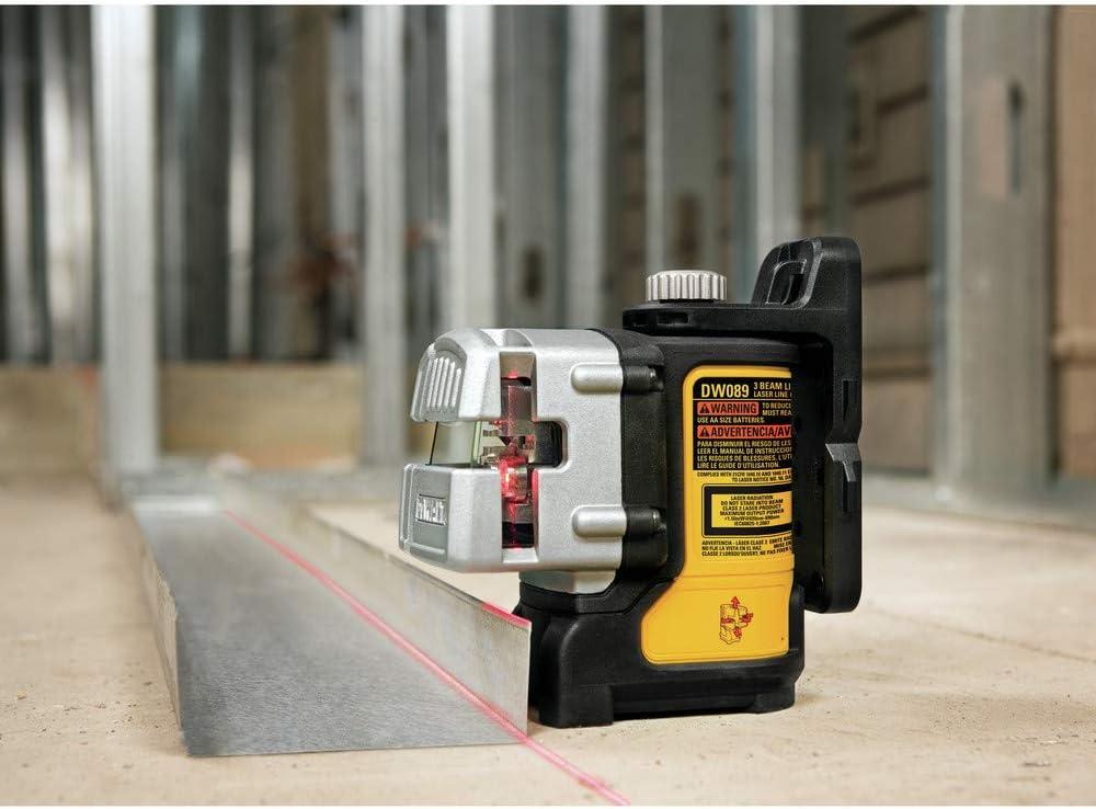 imageDEWALT Line Laser SelfLeveling Black 3Beam DW089KRed Line Laser