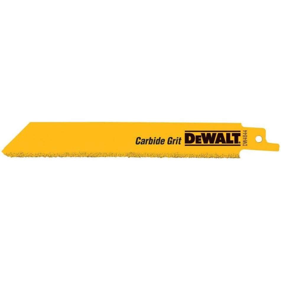imageDEWALT Reciprocating Saw Blade CarbideCoated Coarse 6Inch 5Pack DW4844 Black6 Carbide 5pack