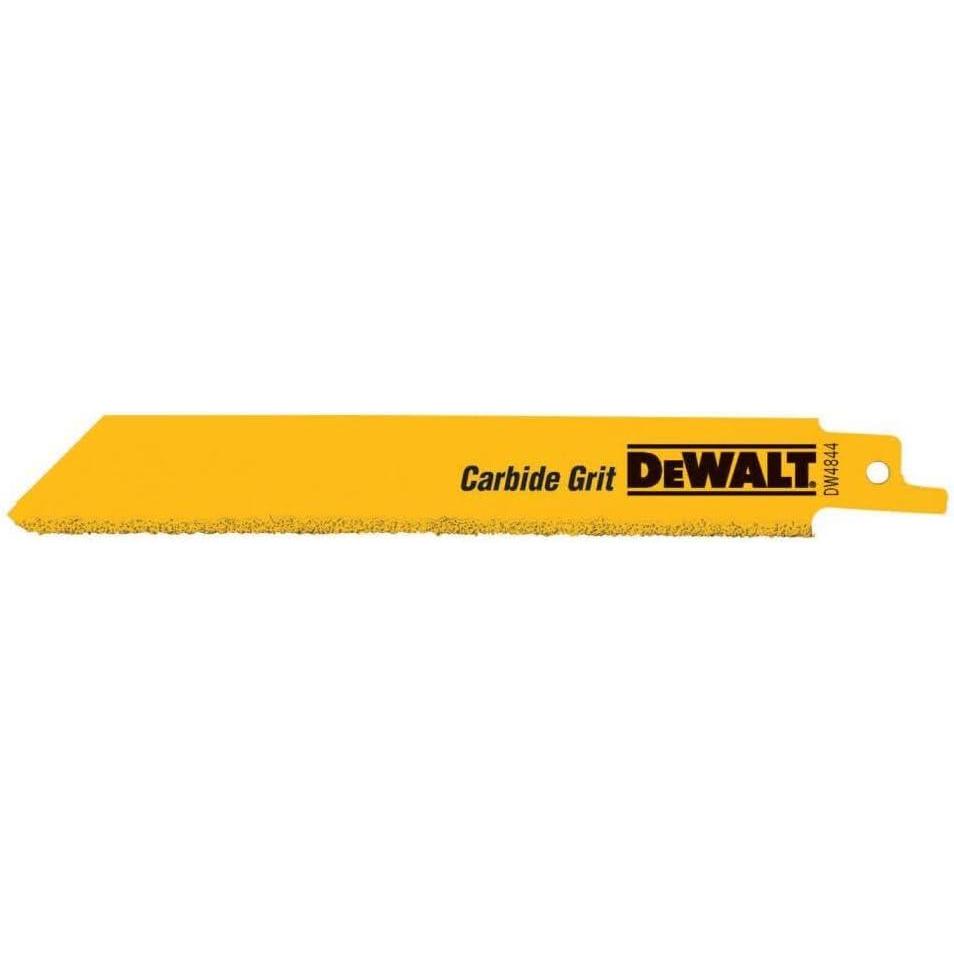 imageDEWALT Reciprocating Saw Blade CarbideCoated Coarse 6Inch 5Pack DW4844 Black8 Carbide 5pack