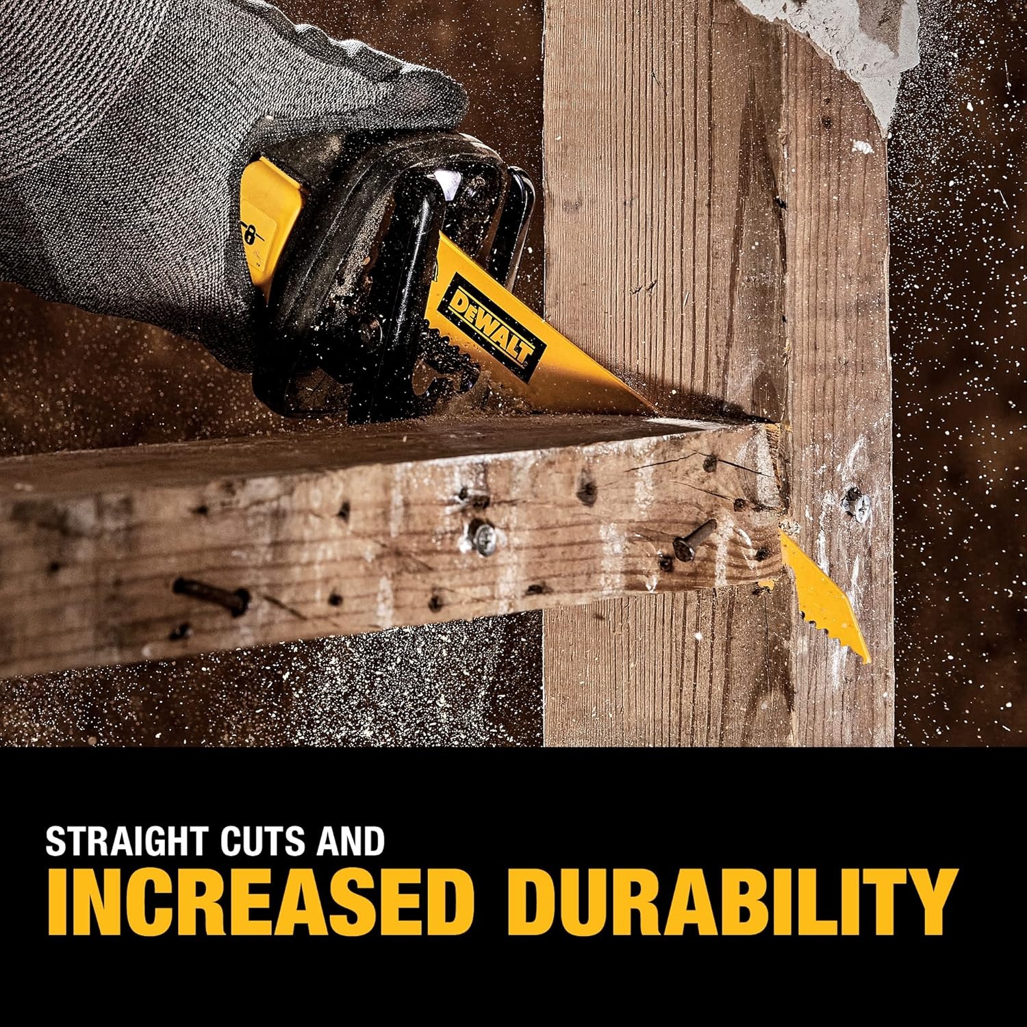 imageDEWALT 9Inch Reciprocating Saw Blades 6 TPI Demolition 5 Pack DWA41696piece Set