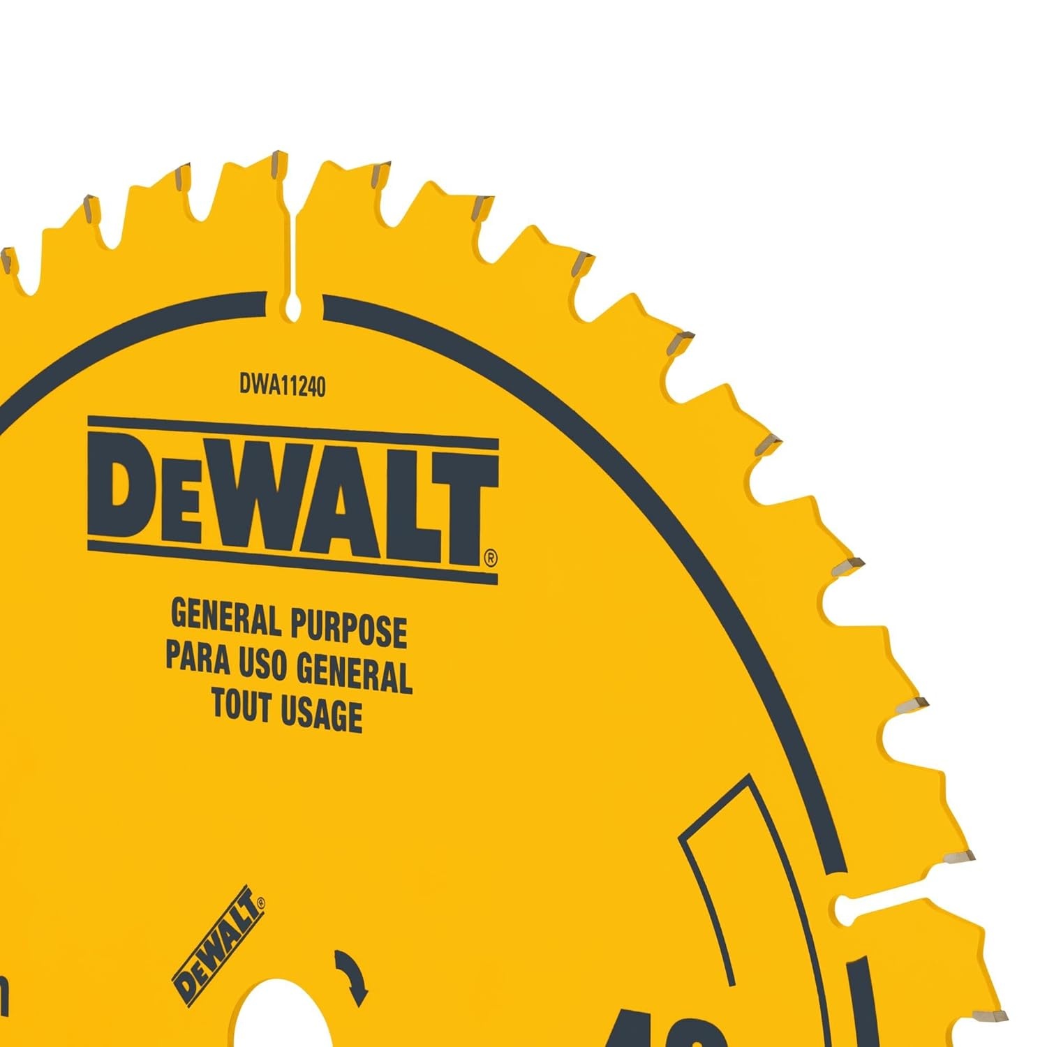 imageDEWALT 12 Inch Miter Saw Blades 2 Pc 40 Tooth Rough 80 Tooth Fine Finish Tungsten Carbide Tipped Steel Blades 1 in Arbor DWA124080CMB