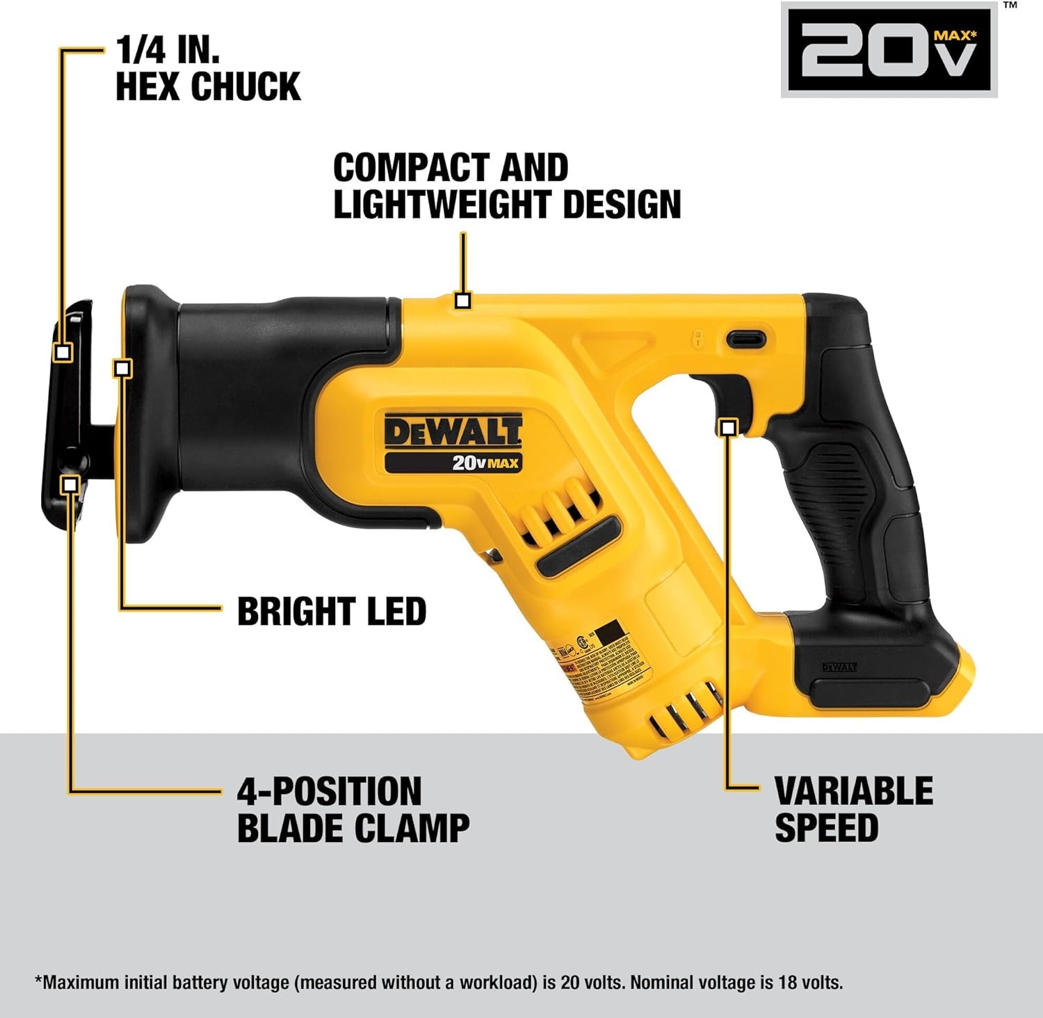 imageDEWALT 20V MAX 7Tool Combo Kit Includes Cordless Drill Impact Driver Reciprocating Saw Circular Saw Oscillating Tool Random Orbital Sander Jigsaw 5Ah Battery and Charger DCK751P17 Tool Combo Kit