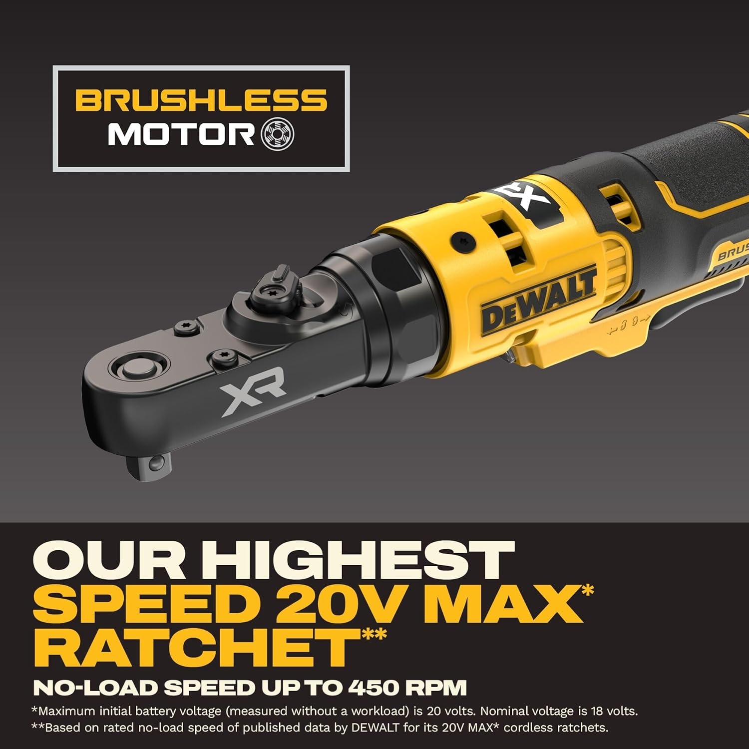 imageDEWALT 20V MAX XR Brushless 14 in amp 38 in Sealed Head Ratchet Kit DCF520GE1