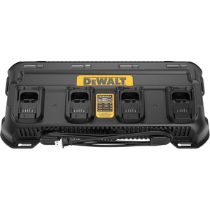 DEWALT Battery Charger 12V MAX, 20V MAX, FLEXVOLT 20V/60V MAX, 4 Amp, Fast Charger, Multiport Simultaneous Charging Station (DCB1404)