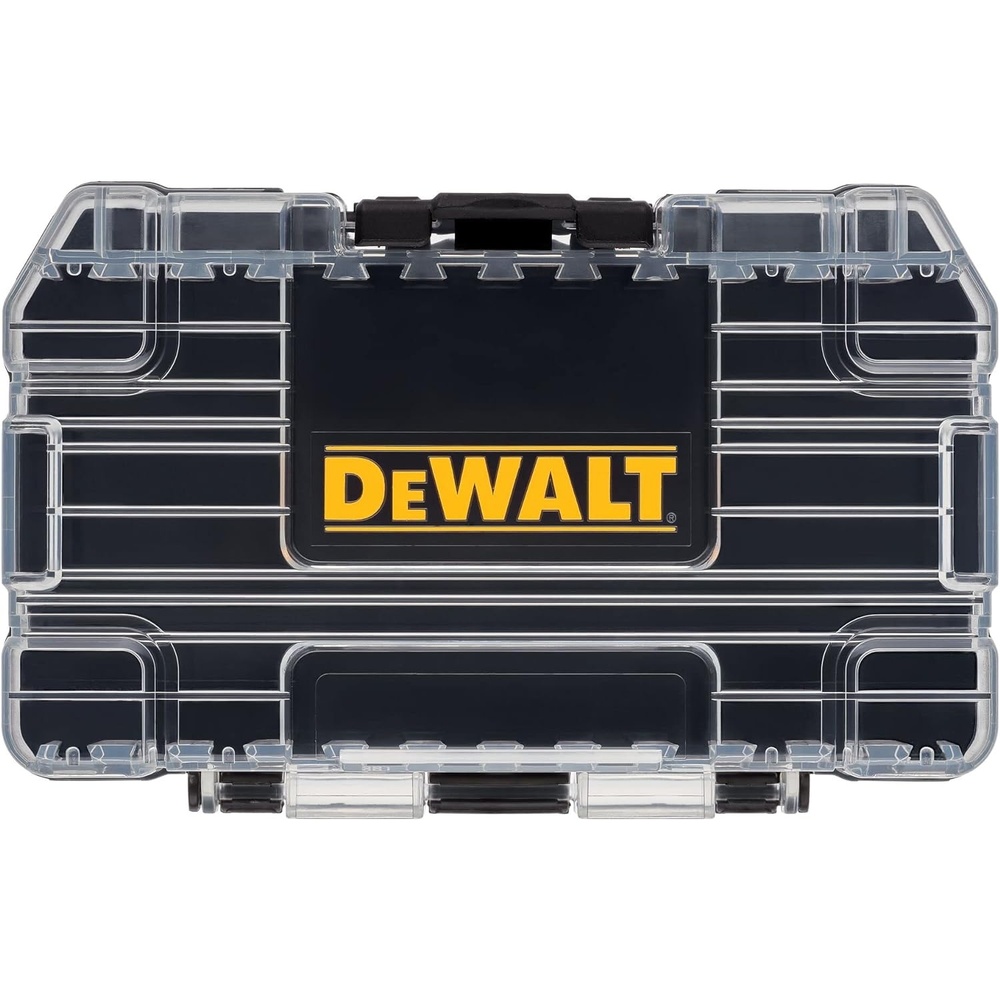 image:imageDEWALT ToughCase Tool Box For Small Parts 1 Compartment Organizer Clip Latch For Secure Closing DWASTCASEBLK