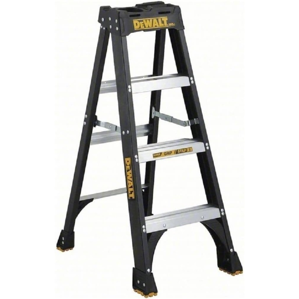 image:imageDeWalt DXL301007 7Feet Fiberglass Stepladder Type IA with 300Pound Duty Rating 7Feet Color may varyBlack12 feet